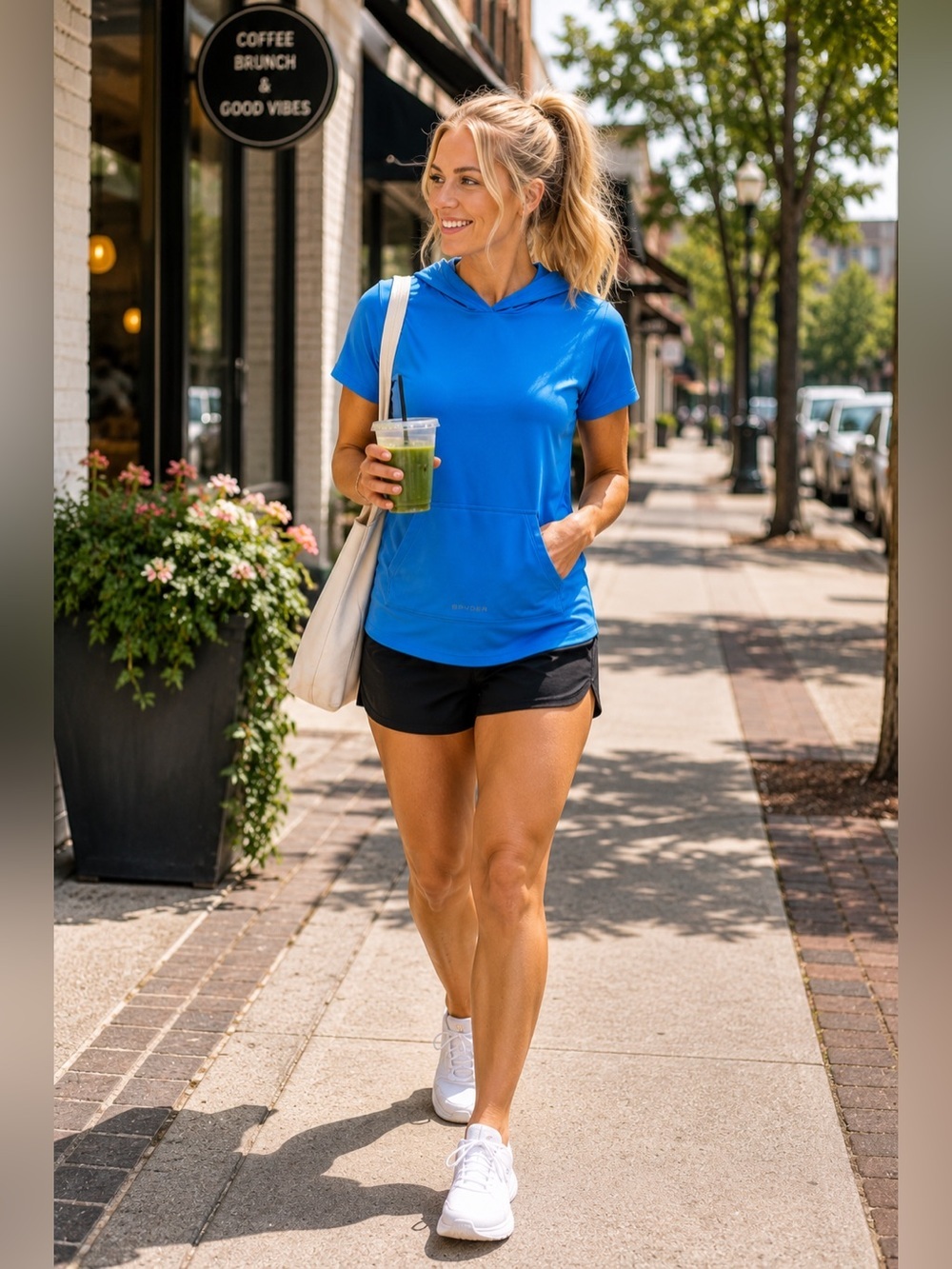 Spyder Light Blue Athletic Top